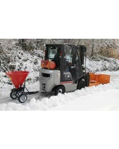 Winterpaket: Schneeschieber und Streuwagen, Abdeckplane